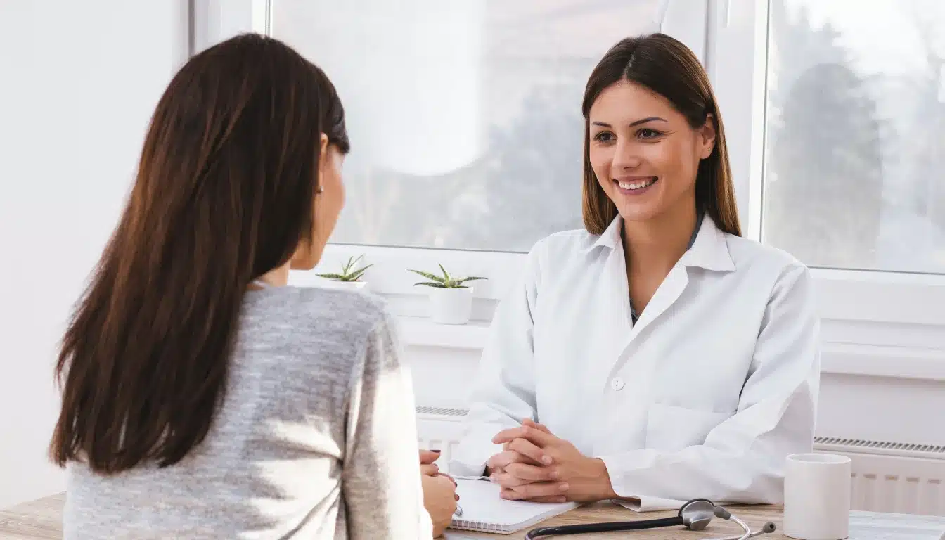 woman consulting with a doctor after an at-home Lyme disease test kit result