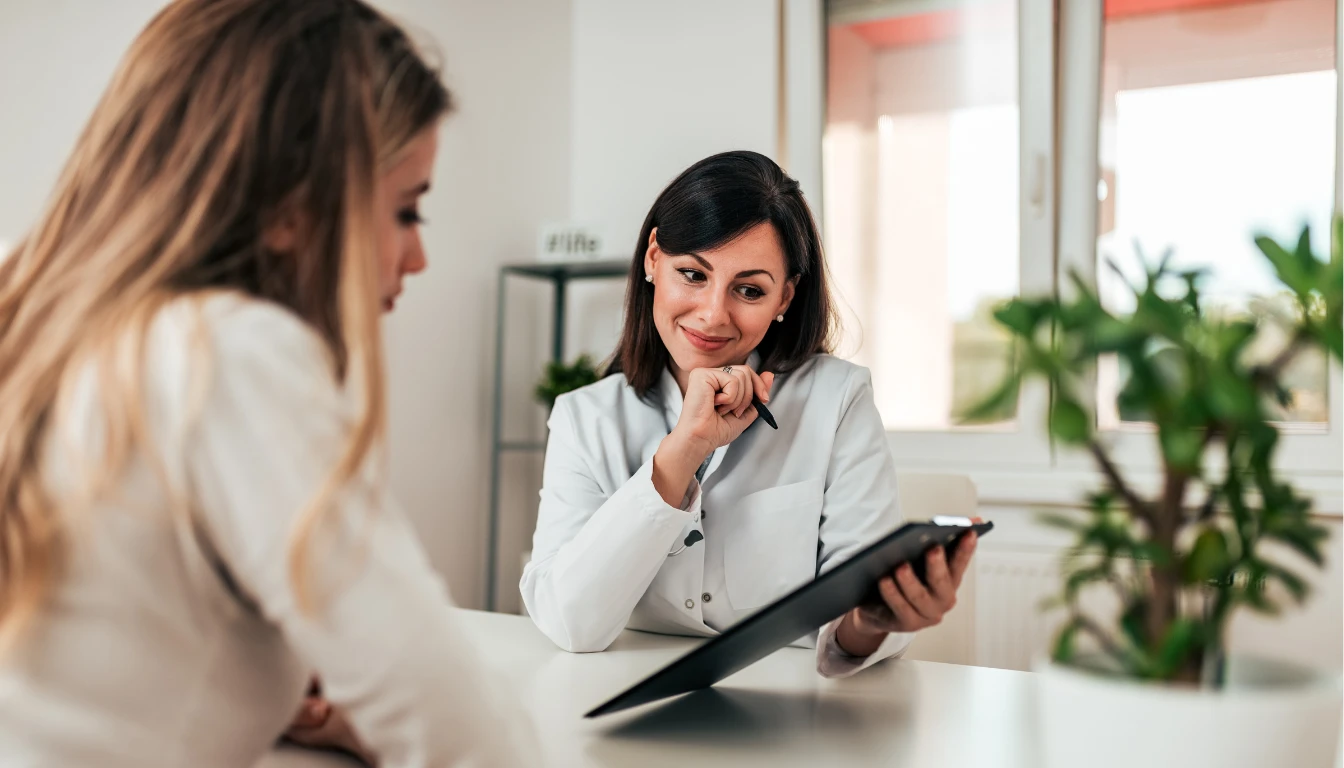 woman consulting a Lyme disease specialist