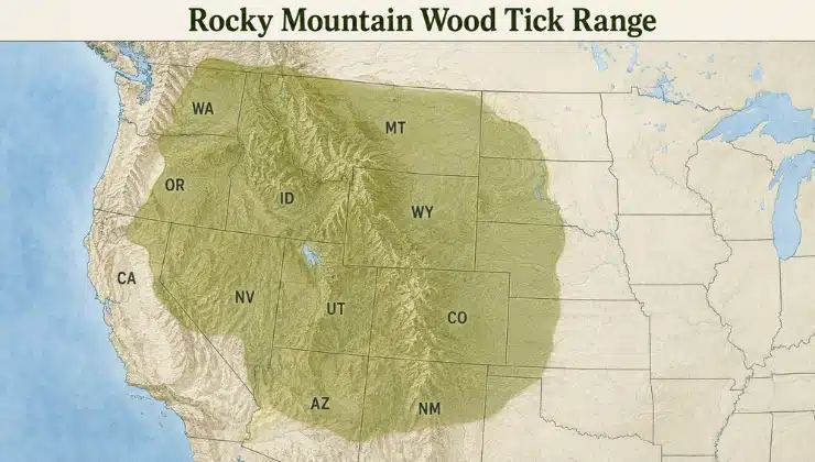 Rocky Mountain Wood tick range map