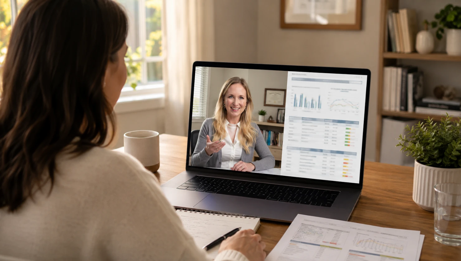 Patient at home during a telehealth appointment