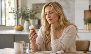 woman uncertain about gut health after antibiotics for Lyme